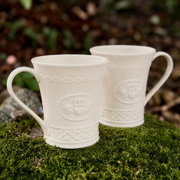 Belleek Claddagh Mug Set of 2