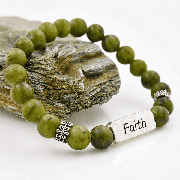 Connemara Marble Stretch Bracelet - Faith