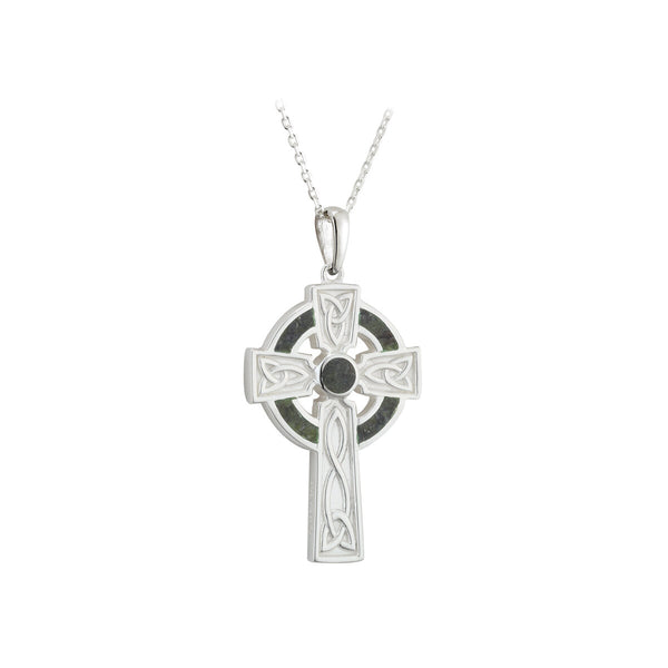 Connemara Marble Celtic Cross Necklace