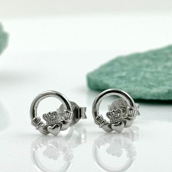 Claddagh Stud Earrings