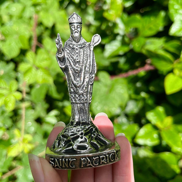 St Patrick Statue in Fine Pewter