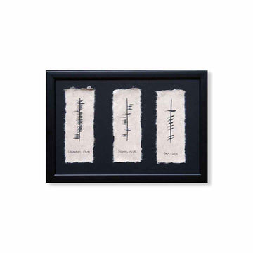 Ogham Framed Gift 'Faith - Hope - Love'