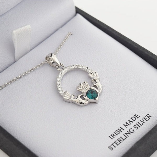 Shanore Claddagh Birthstone Pendant - May