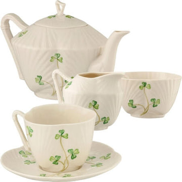 Belleek Shamrock Tea Set