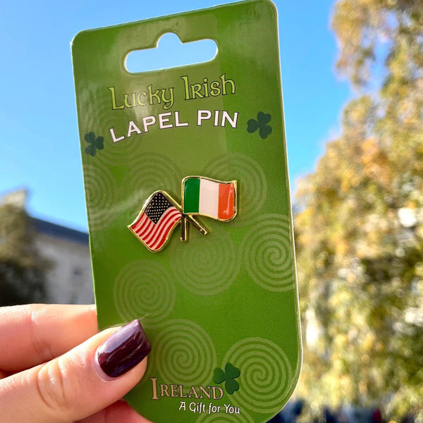 Irish American Lapel Pin