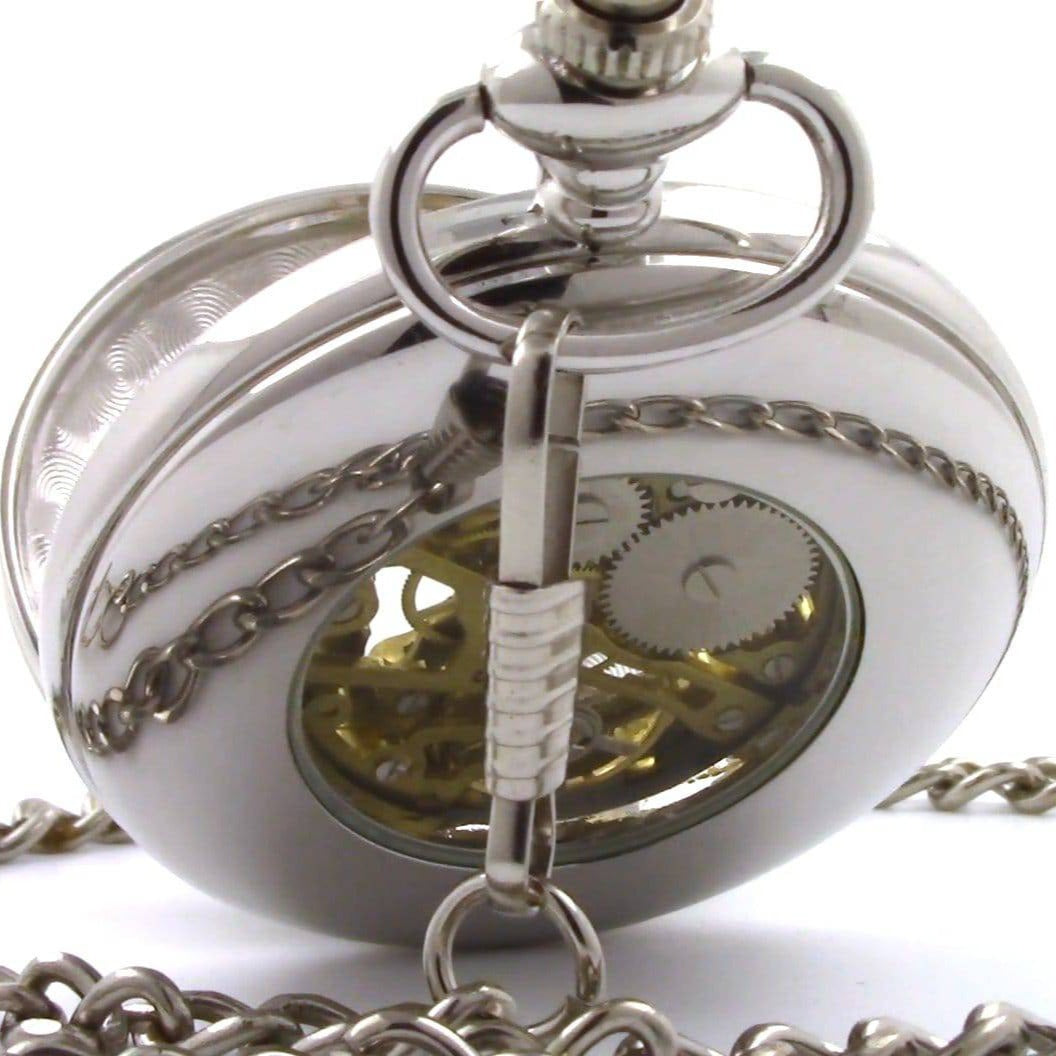 Mullingar Pewter Mechanical Pocket Watch with Claddagh,Pocket Watch