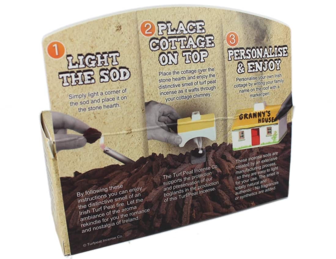 Irish Cottage Turf Incense Burner Set