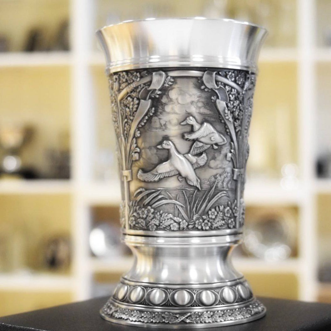 Mullingar Pewter Woodlands Beaker - The Duck