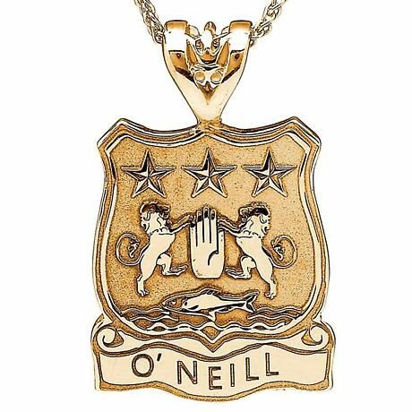 Irish Coat of Arms Jewelry Shield Necklace