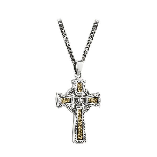 Men's Oxidized Celtic Cross Necklace