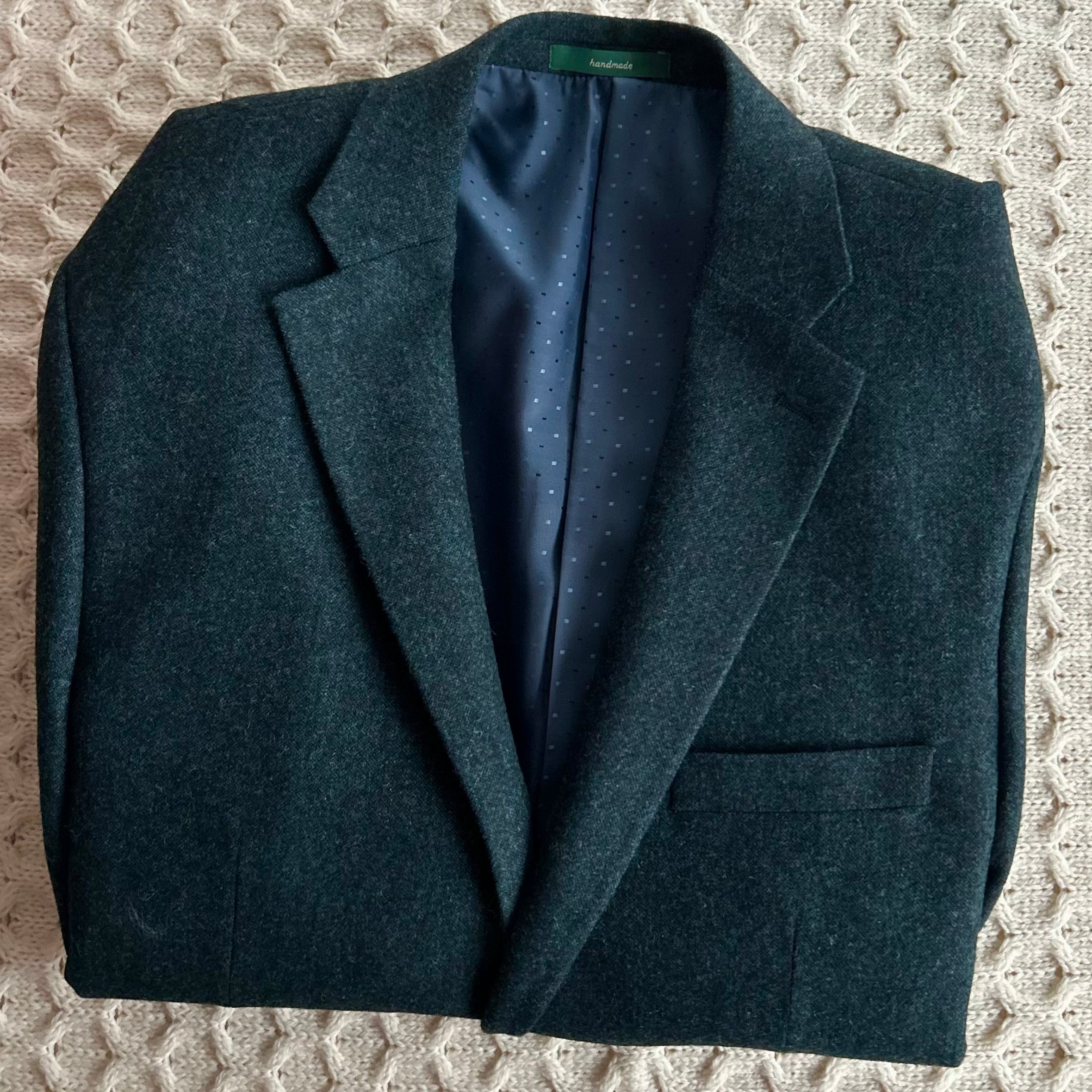 Irish Tweed Jacket Navy Herringbone | Celtic Jewelry