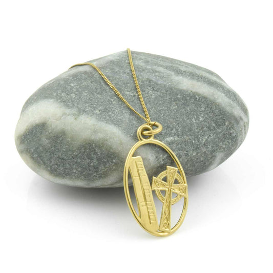 Celtic Cross and Ogham Necklace