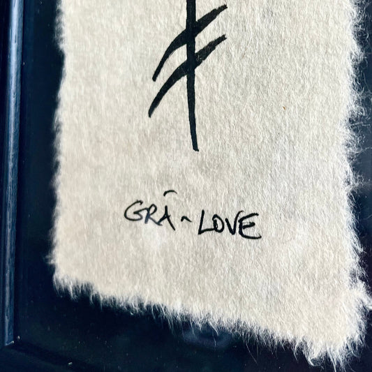 Ogham 'Grá' (Love) Framed Handpainted Gift