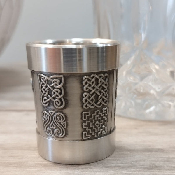Whiskey Measure With Celtic Knotwork