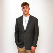 Irish Wool Tweed Sport Jacket - Charcoal Grey
