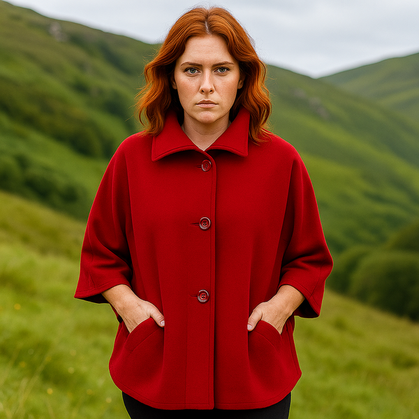 Jimmy Hourihan Hip Length Cape,Red,Cape