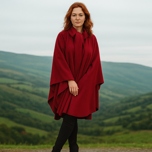 Jimmy Hourihan Cashmere Cape with Convertible Hood