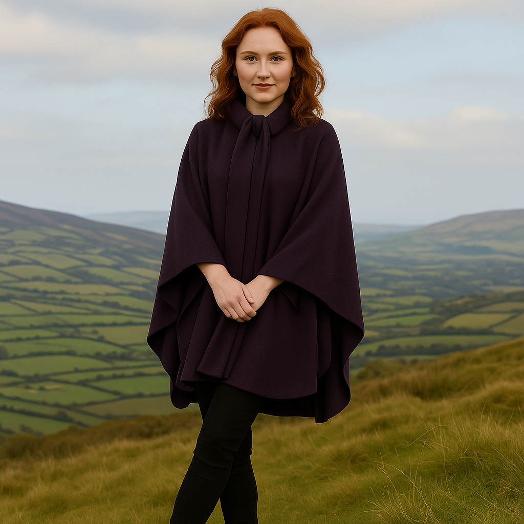 Jimmy Hourihan Cashmere Cape with Convertible Hood