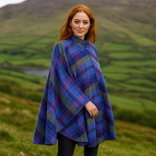 Jimmy Hourihan Tweed Cape with Toggle Fastening