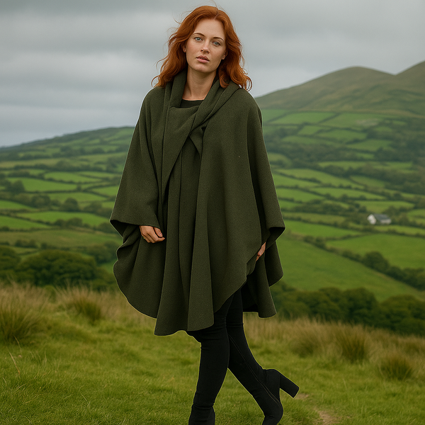 Jimmy Hourihan Knee Length Tweed Cape | Gifts of Ireland