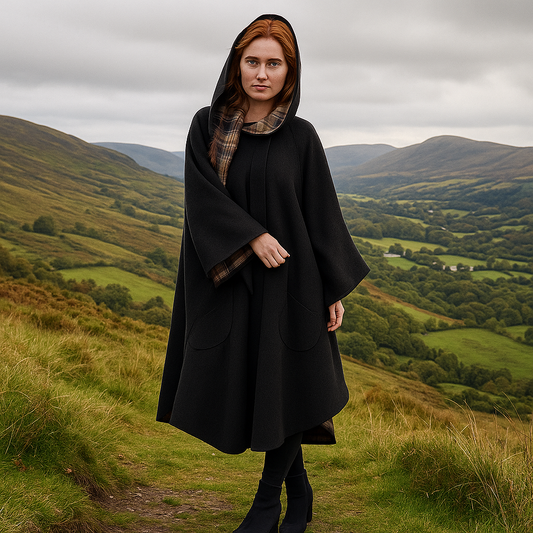 Jimmy Hourihan Long Cape with Convertible Hood