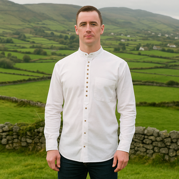 White Irish Grandfather Shirt