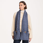 Moy Denim Aran Pocket Scarf