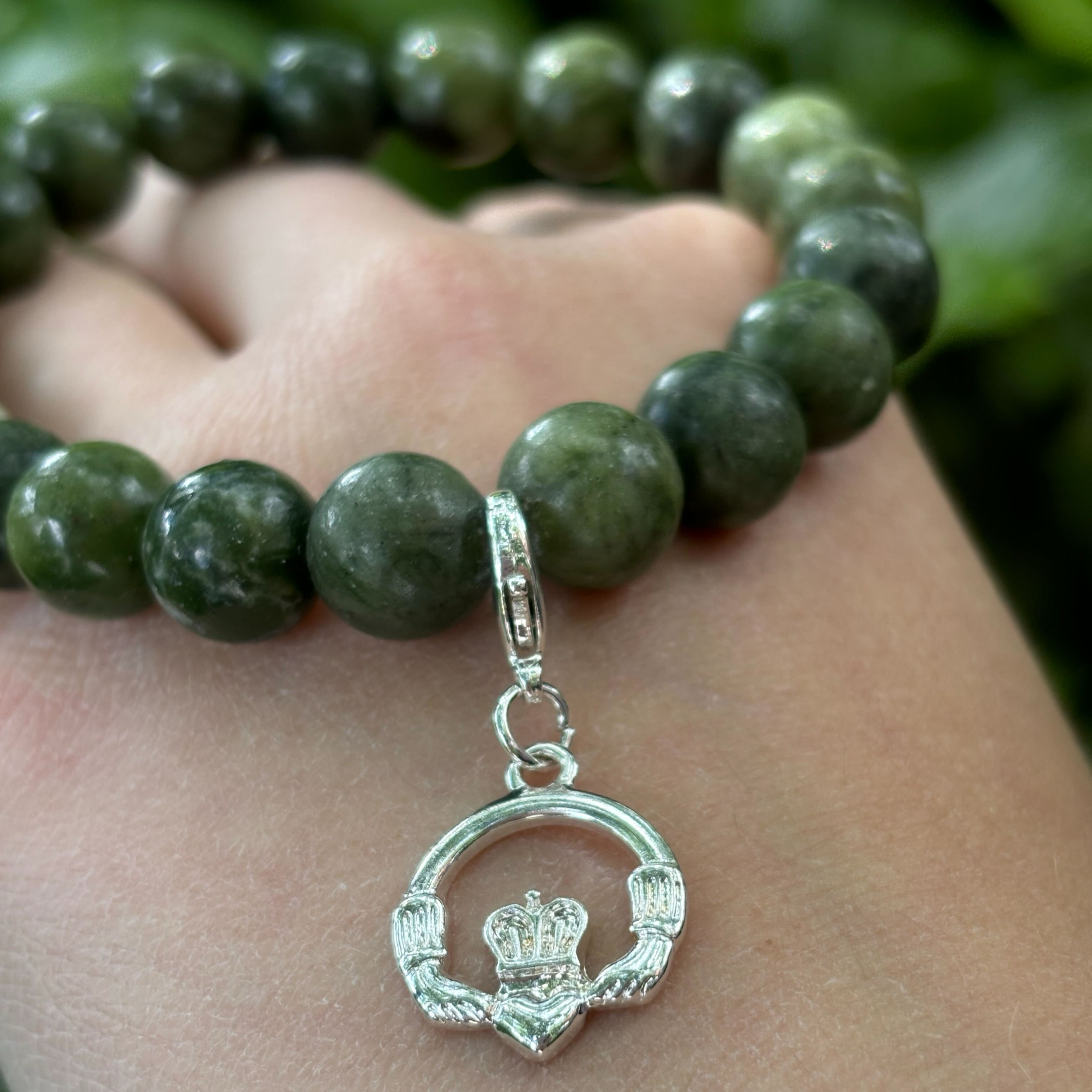 Connemara Marble Claddagh Bracelet