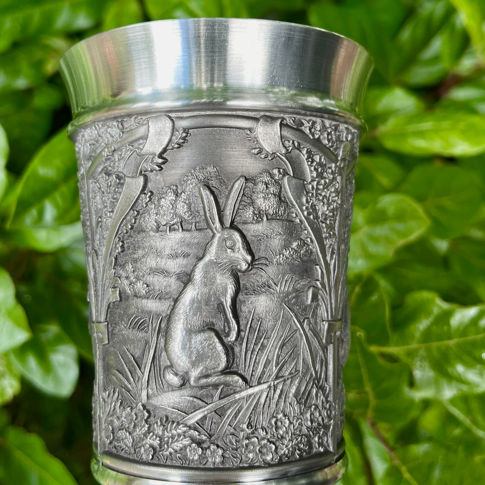 Mullingar Pewter Woodlands Beaker - The Hare