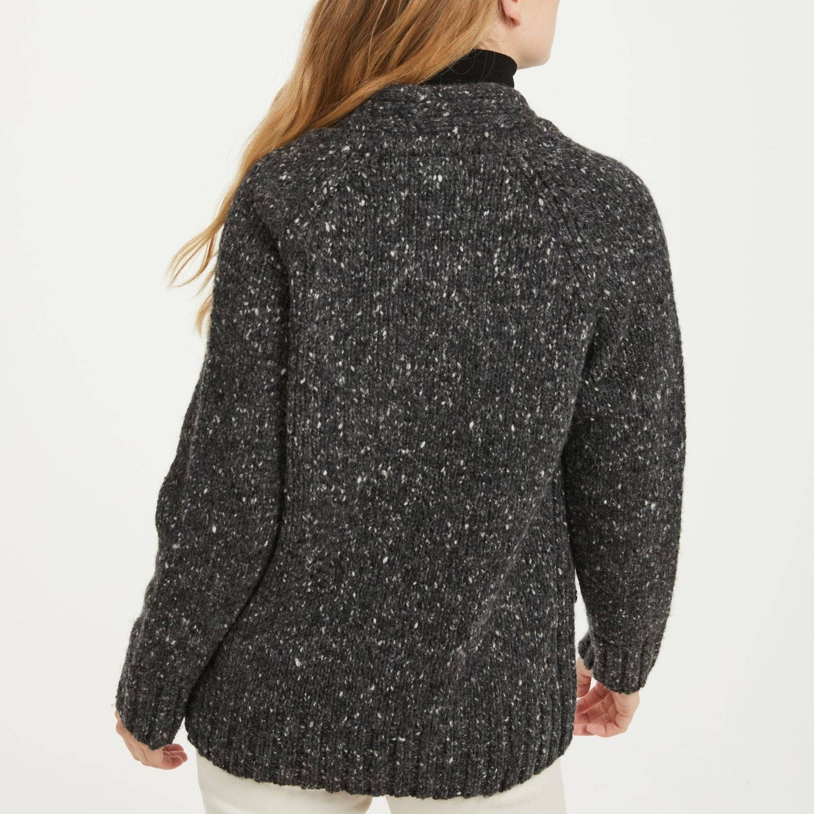 Bonny Glen Ladies Tweed Charcoal Cardigan