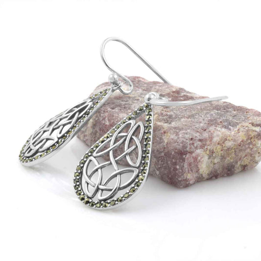 Marcasite Teardrop Earrings