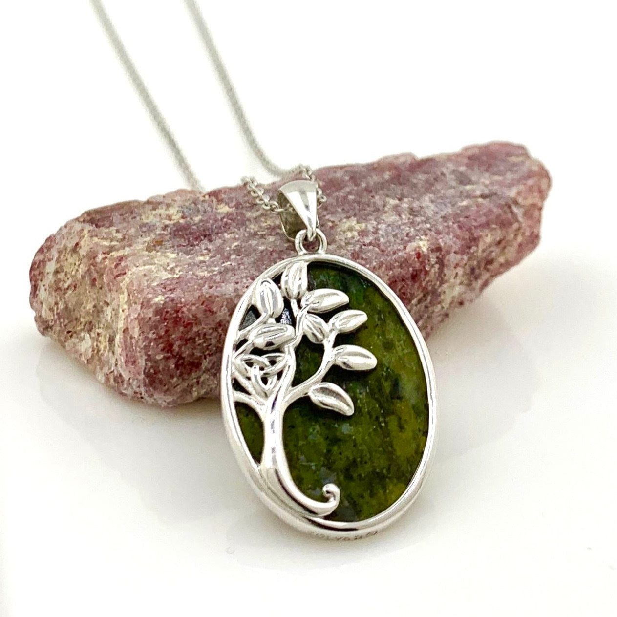 Connemara Marble Irish Tree of Life Pendant