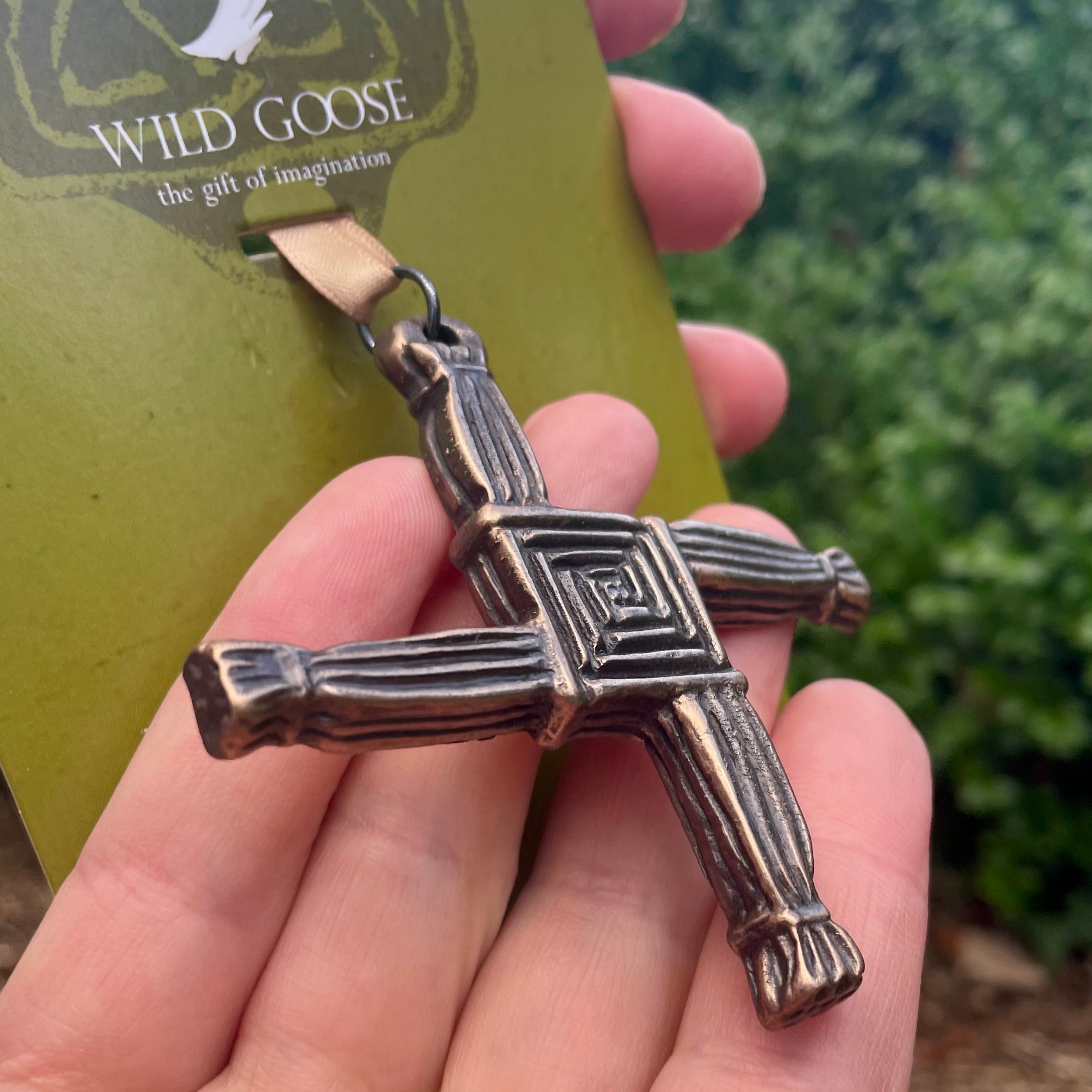 Brigids Cross Bronze Ornament
