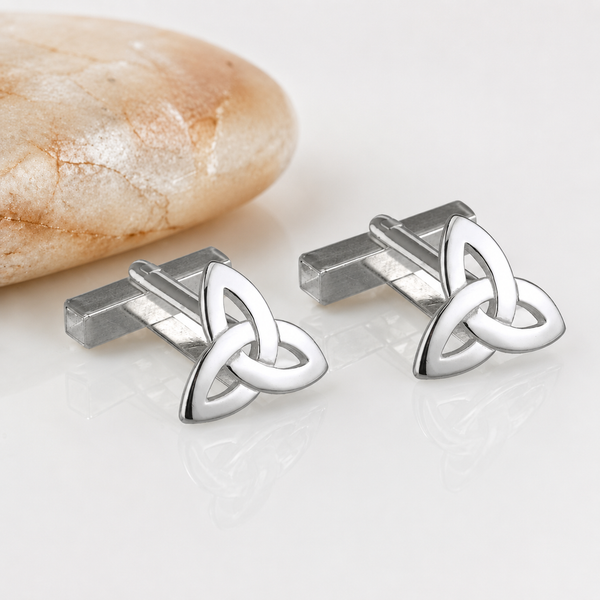 Sterling Silver Trinity Knot Cufflinks