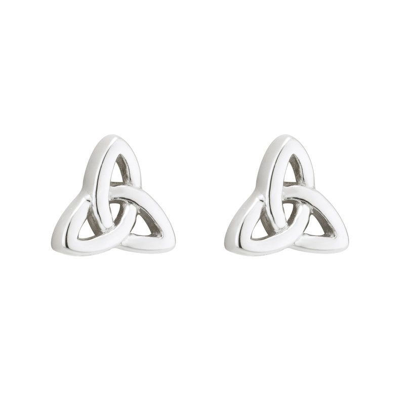 Sterling Silver Trinity Knot Stud Earrings