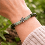 Connemara Marble and Green Adventurine Gemstone Stretch Bracelet