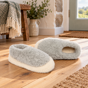 Light Grey Wool Full Slippers
