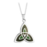 Green Enamel Trinity Knot Pendant