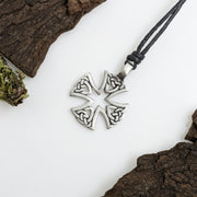 Viking Style Celtic Cross Choker, Pewter Necklace