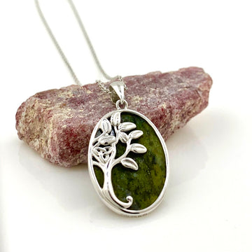 Connemara Marble Irish Tree of Life Pendant