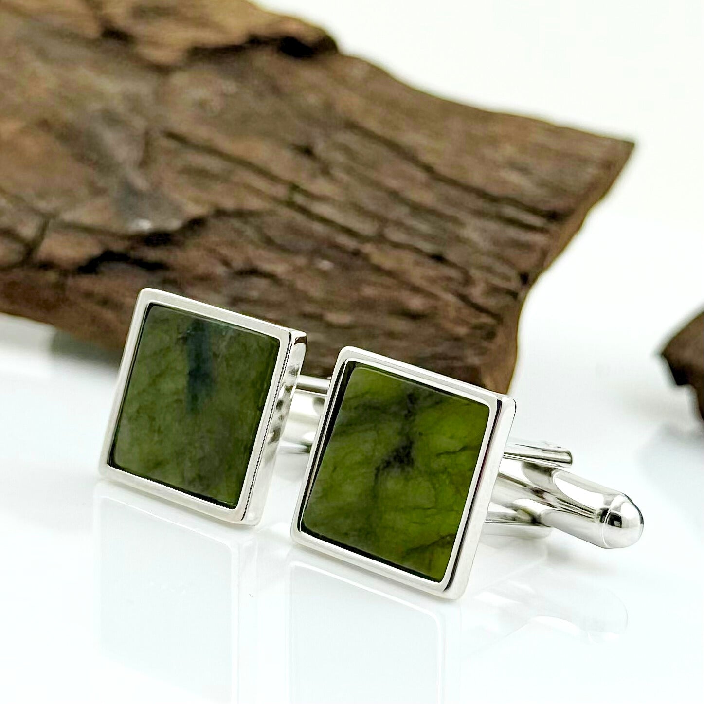 Connemara Marble Cufflinks Square