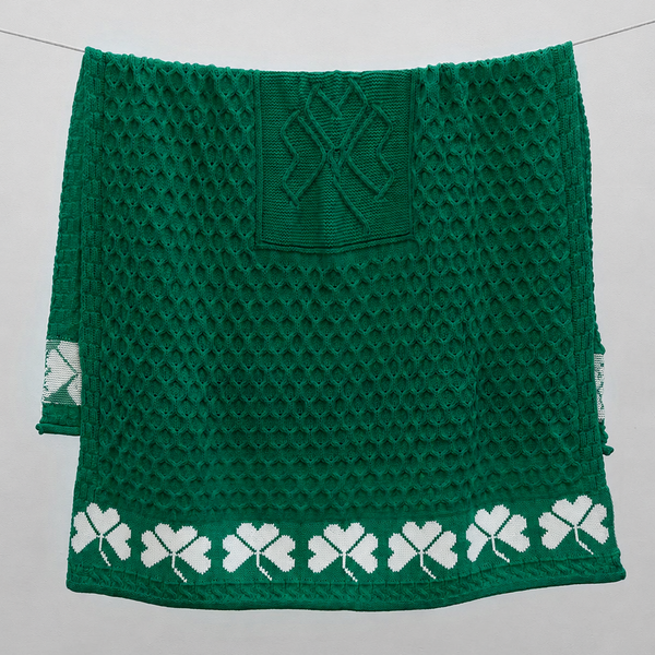 Shamrock Heritage Green Merino Aran Throw