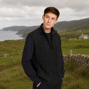 Mens Charcoal Shetland Body Warmer