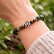 Connemara Marble and Brown Tigers Eye Stretch Bracelet