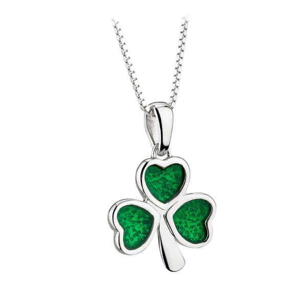 Enamel Shamrock Pendant