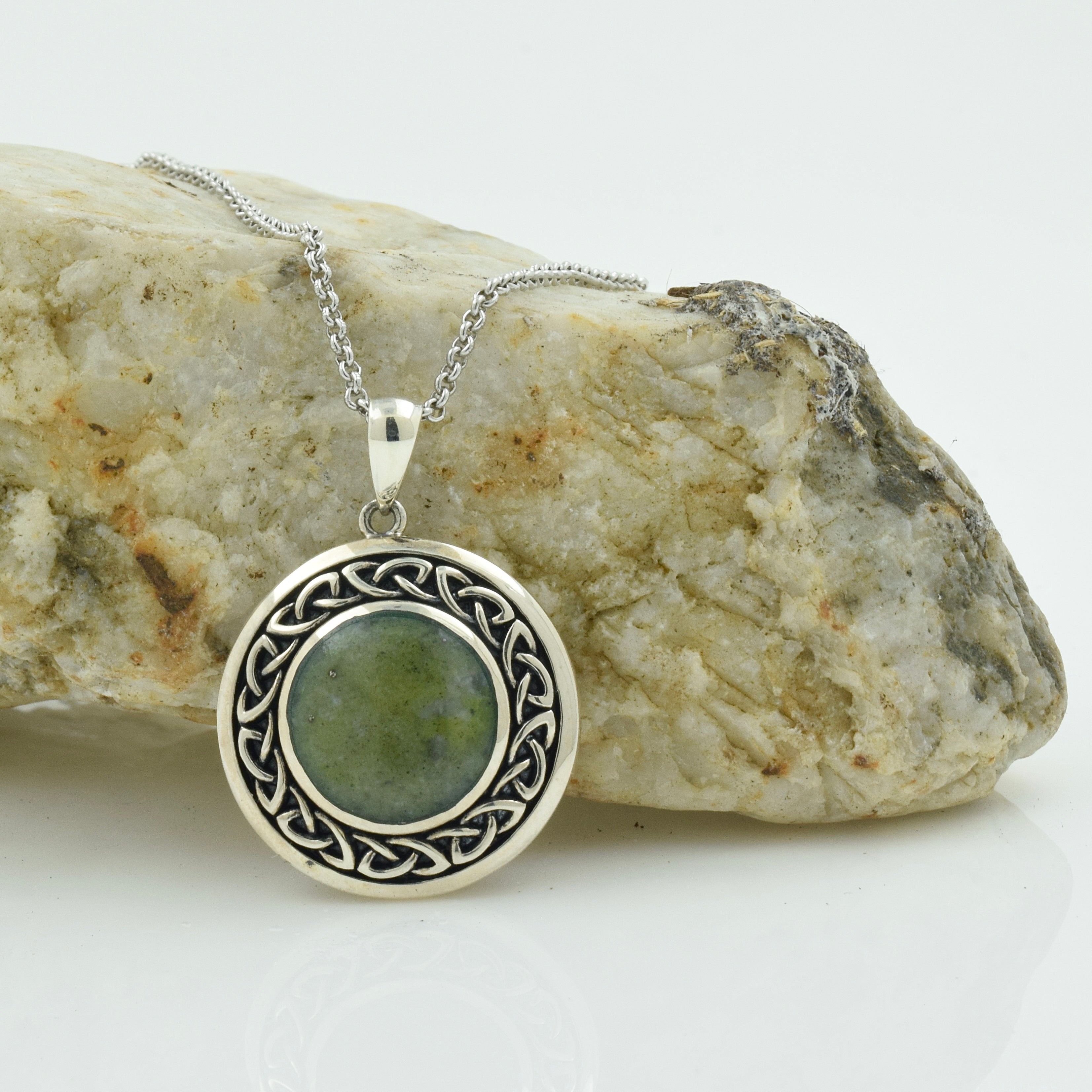 Silver Connemara Marble Necklace