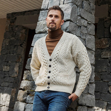 Mens V Neck Cardigan