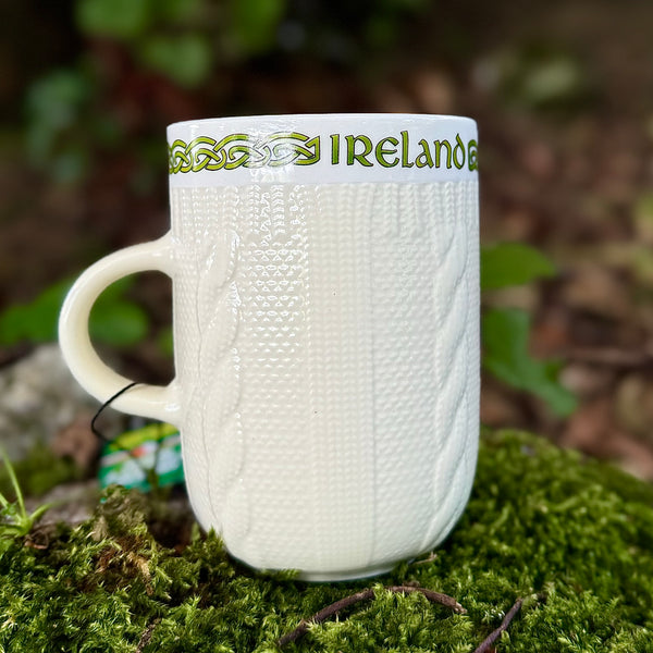 Beige Aran Stitch Mug