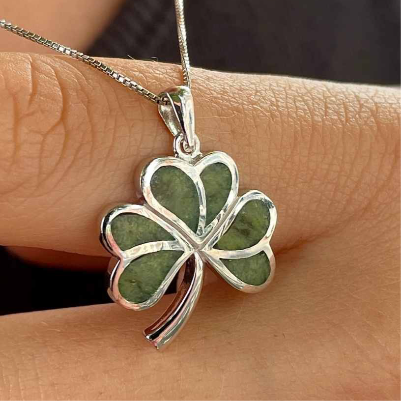 Connemara Marble Shamrock Necklace