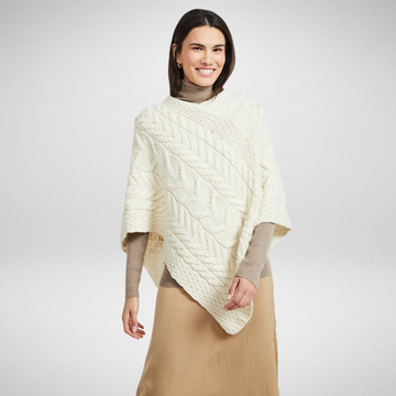 Aasleagh Falls Ladies Aran Poncho
